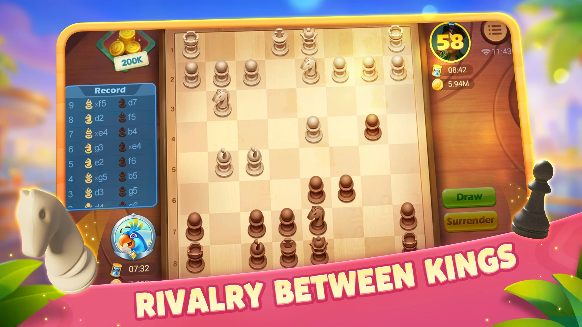 App screenshot showcasing the game lobby